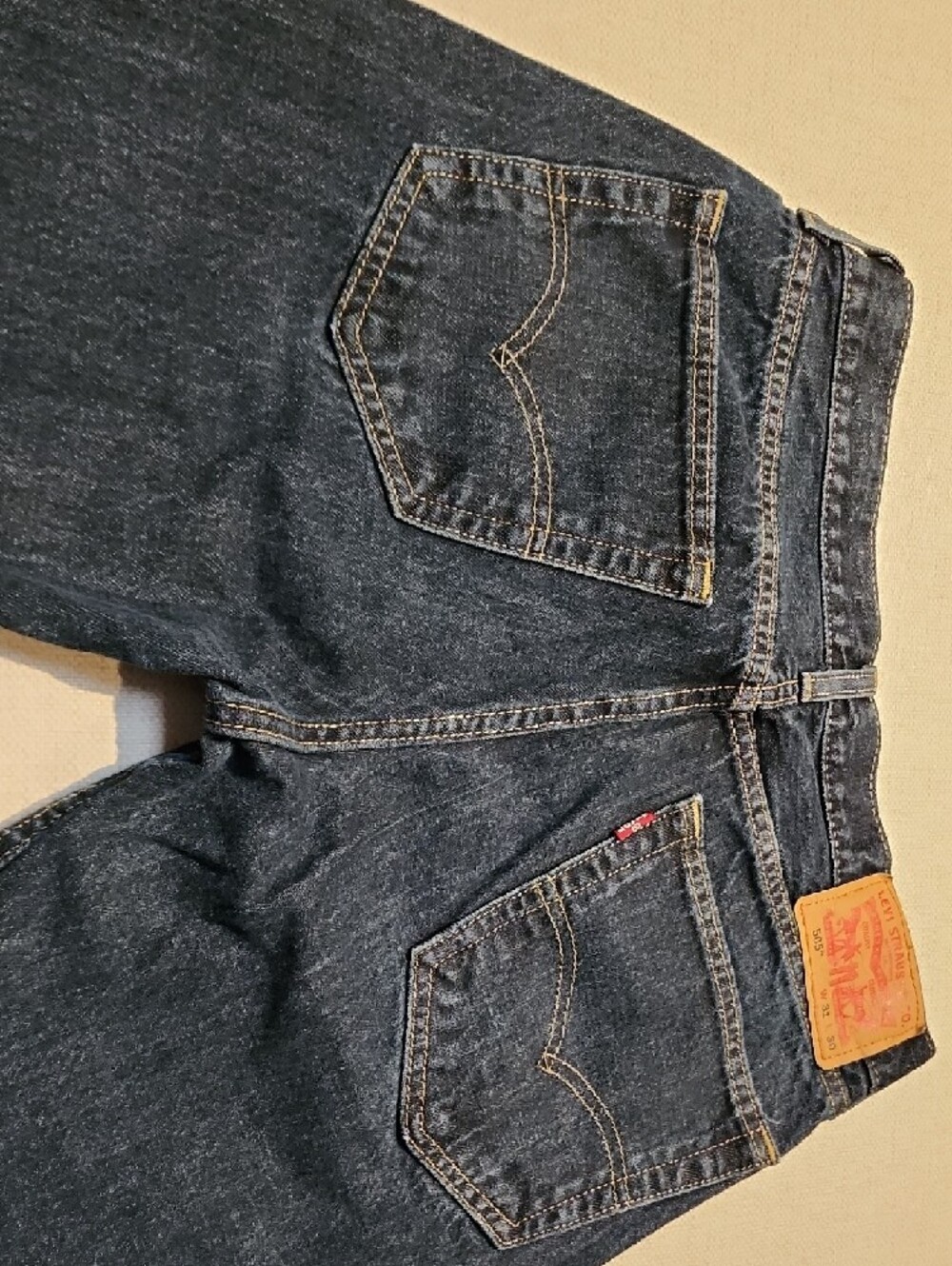 Levi's Men’s Dark Indigo Straight Leg Jeans - Picture 4 of 6